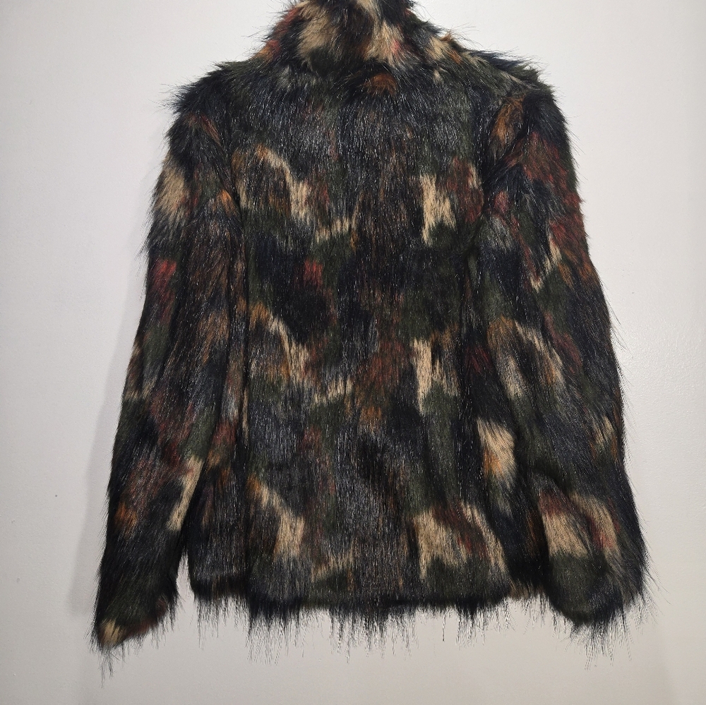 Wildflower Faux Fur Multicolor Jacket M - Picture 3 of 10